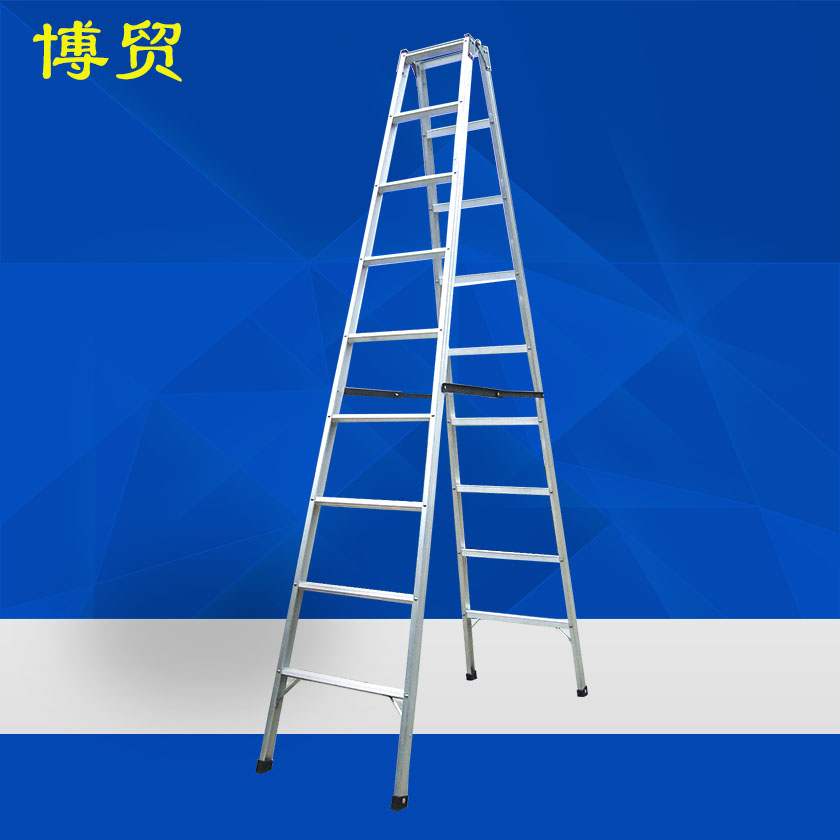 欧标 铝焊接人字梯 120KG级L11-铝合金梯-尊龙凯时