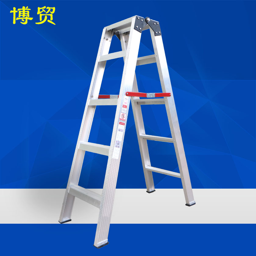 欧标 铝焊接宽踏板人字梯 150KG级L10-铝合金梯-尊龙凯时